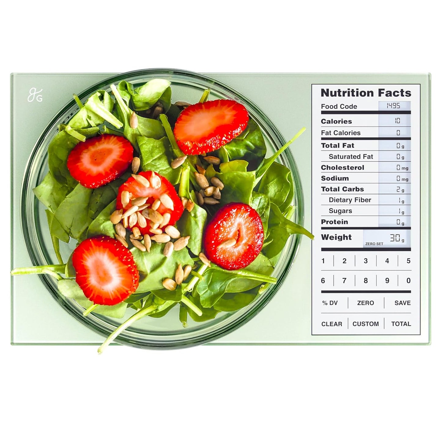 Greater Goods Digital Nutrition Scale – Accurate Macro and Calorie Tracking for Meal Prep, Weight Loss, and Healthy Eating | 2,000 Built-in Foods, Intuitive Nutrition Label Display, 11lb Cap, Pink