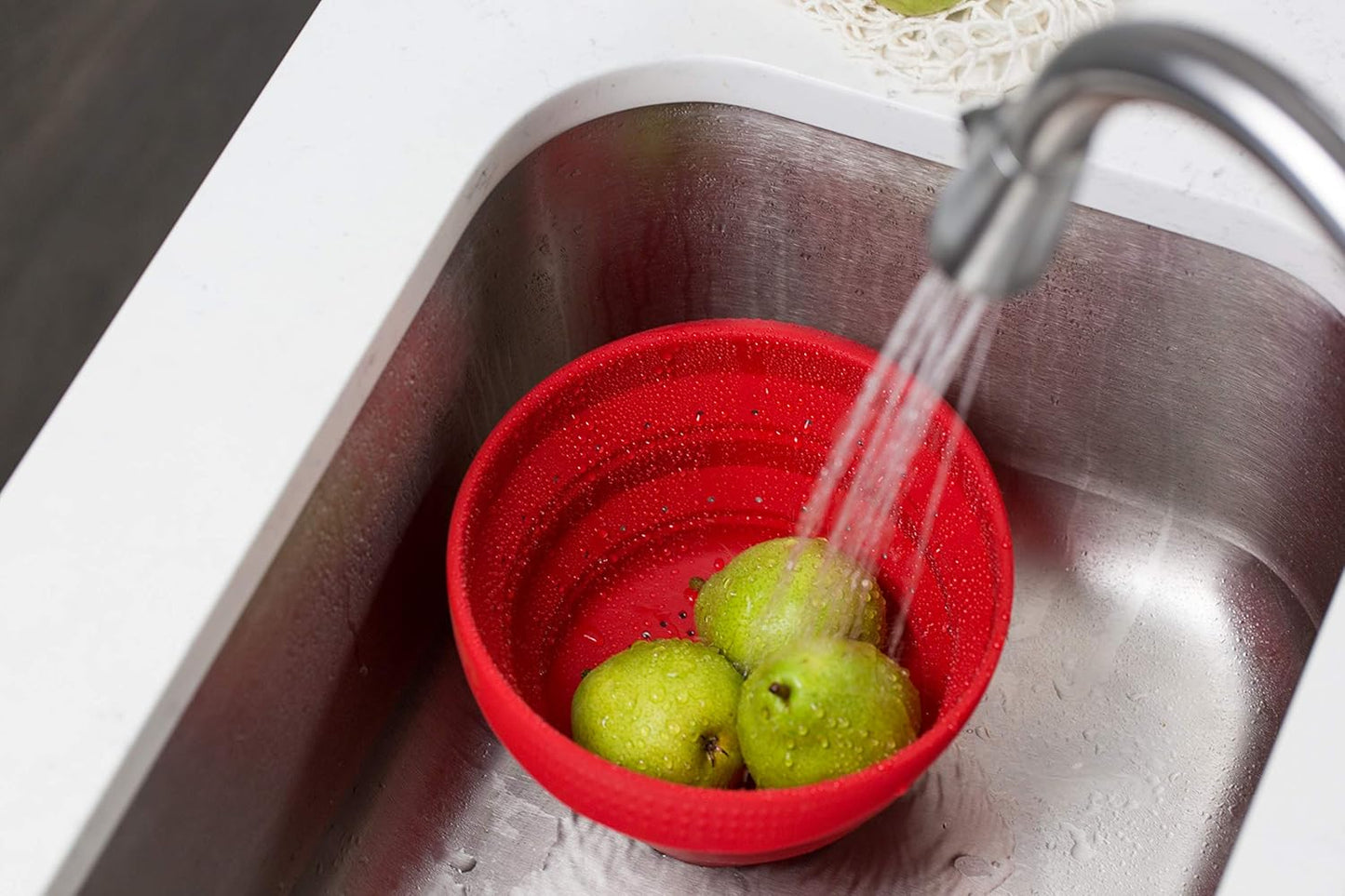 Better Houseware 4-Quart Silicone Collapsible Colander - Green