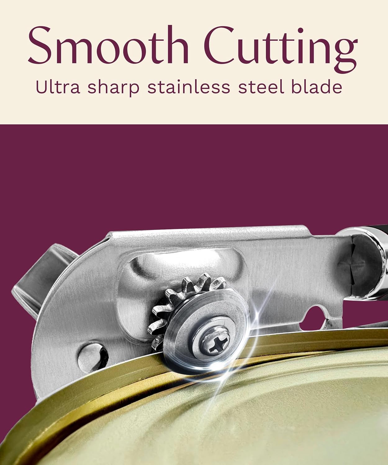 Premium Multifunction Magnetic Manual Can Opener and Bottle Opener, Heavy Duty Stainless Steel Sharp Cutting Blade and Oversized Easy Turn Knob, Soft-Touch Handle, Kitchen Use, Mauve