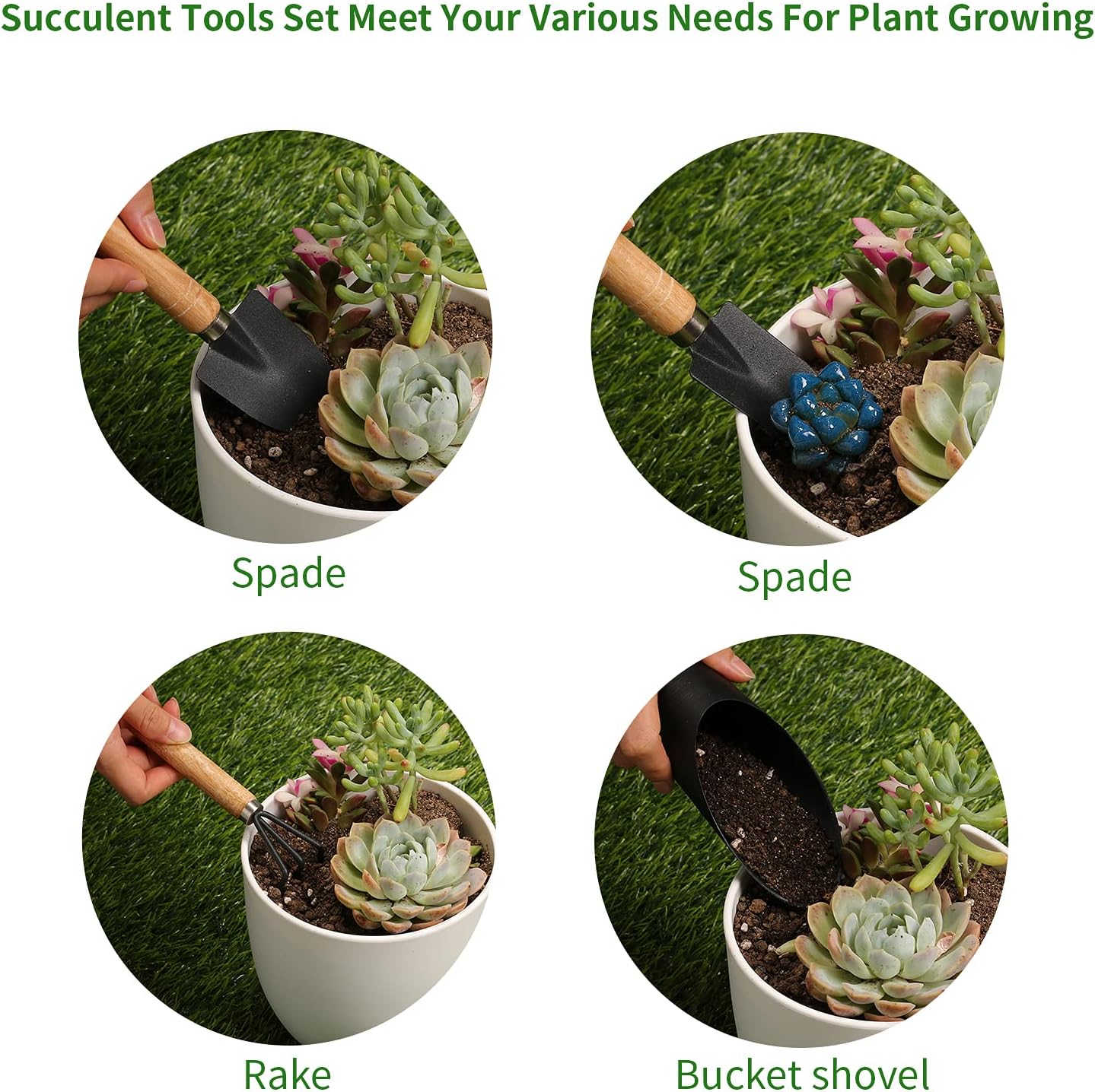 5Pcs Succulent Tools,Mini Garden Tools,Pruning Scissors as Plant Accessories, Gardending Hand Tools Kit for Seedling Soil,Caring Succulent,Houseplent,Bonsi,Gifts for Woman and Man