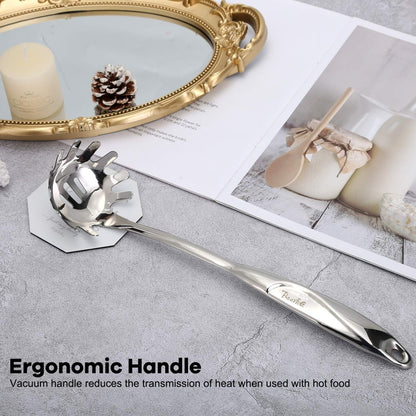 High Grade Soup Ladle, Cooking Ladle for Soup, Heat-proof Design of Hollow Handle, Gift for Family（4ouce/13.5 Inch)