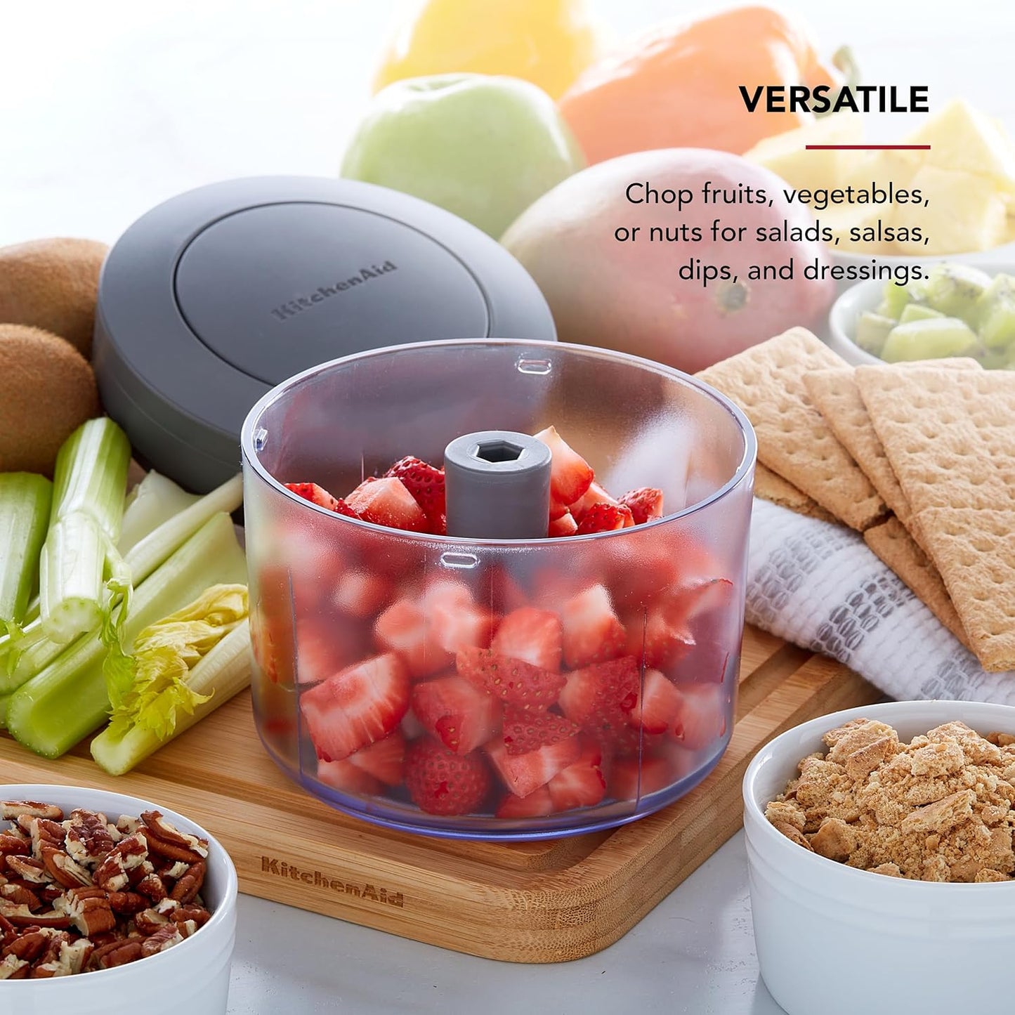 KitchenAid Manual Food Chopper, 3.8 Cup, Black