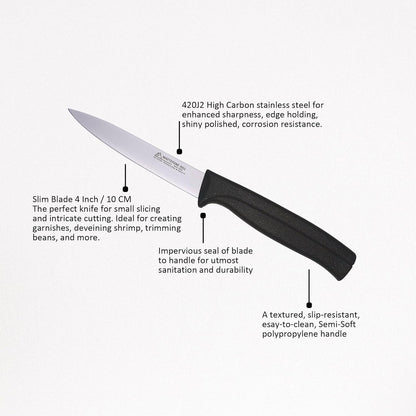 Tomato Knife - MATTSTONE HILL 5 Inch Serrated Kitchen Utility Knife, Serrated Cheese Tools, German X50CrMoV Steel, Red Handle