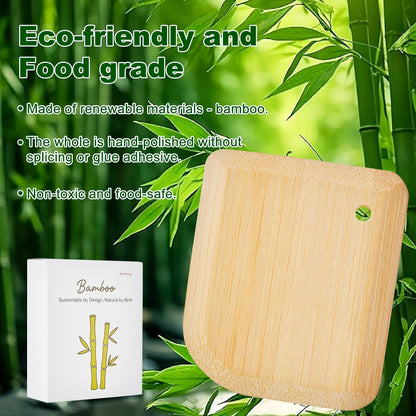 Bamboo Pan Scraper, Pot Scraper, Food Scraper, Kitchen Scraper Tools for Cast Iron Skillets, Cookware, Dishes, Pans and Pots (2 Pcs)