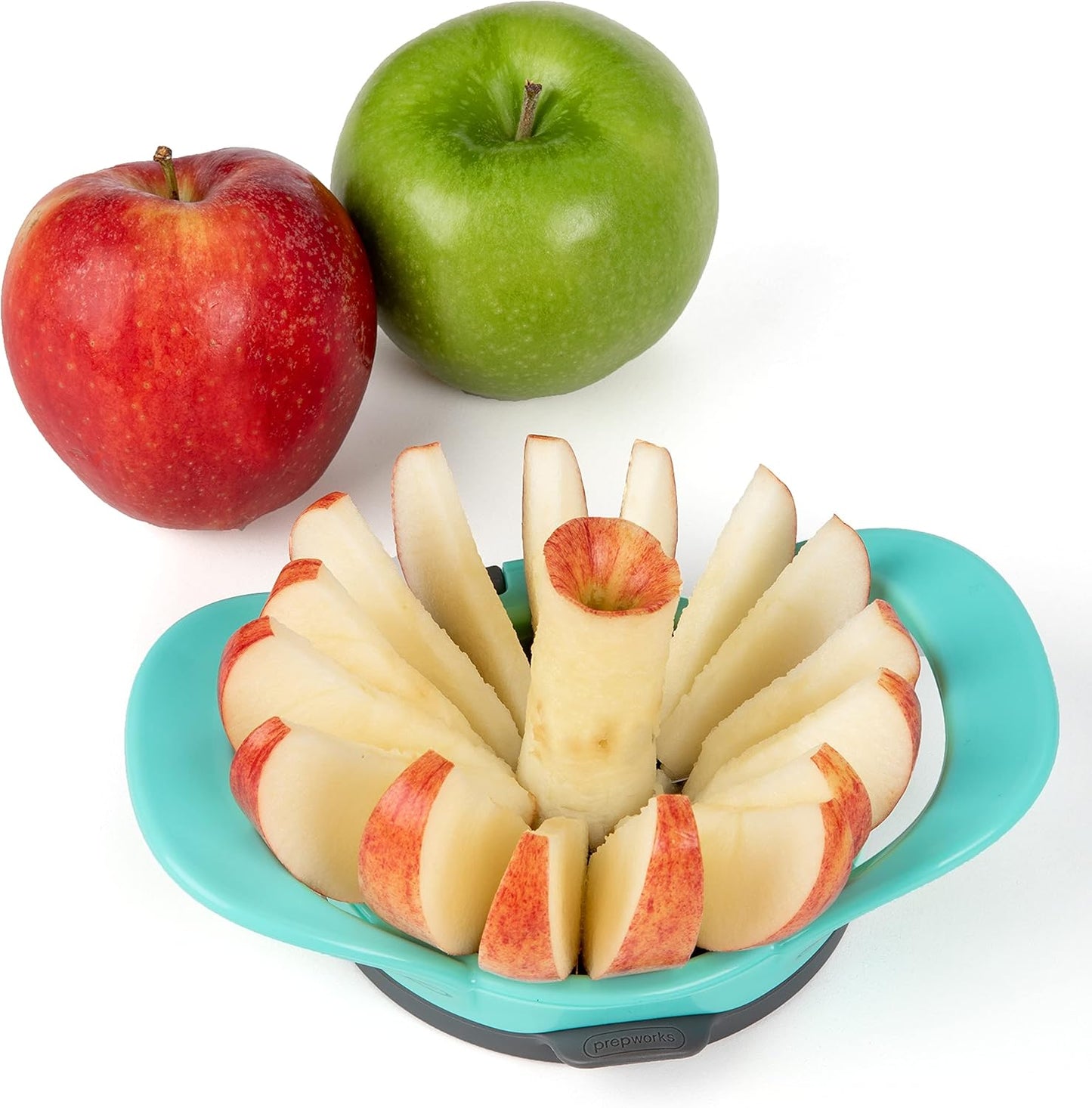 PrepWorks Dishwasher Safe Apple Slicer and Corer – 16-Slice Thin Apple Cutter with Safety Cover