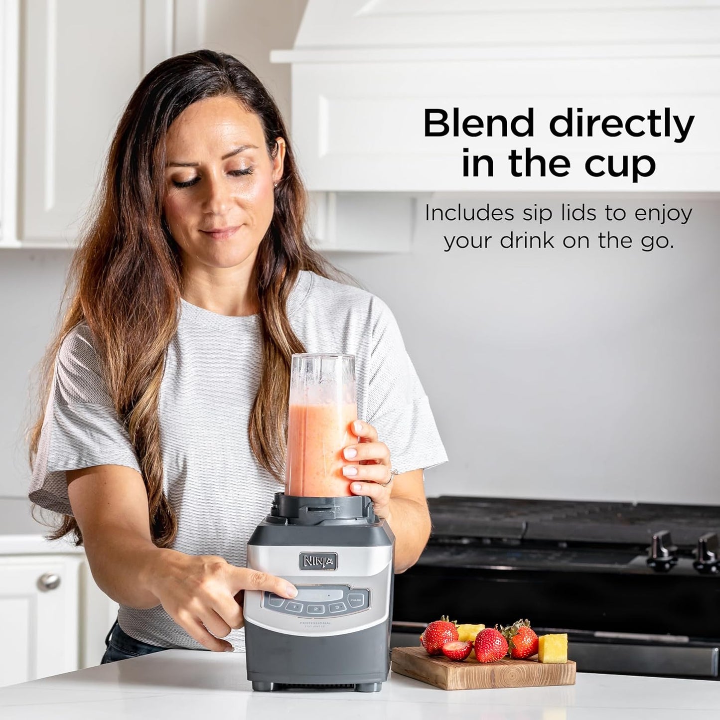 Ninja Kitchen System | All-in-One for Smoothies, Frozen Drinks, Veggie Chopper & More | With Full-Size Pitcher, 8 Cup Food Processor Bowl, (2) 18 oz. Cups, | 1200 Watt | Dark Grey | BR601AMZ