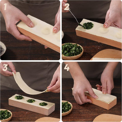 Wooden Ravioli Mold Handmade Pasta Ravioli Board Wood Ravioli Mould Homemade Fresh Pasta wooden Board Tools, Maveite 2 in 1 braid pattern and honeycomb with bees pattern, Pasta Lovers Gift