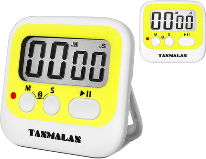 Easy to USE, Digital Kitchen Timer, Magnetic Timer,Tanmalan(Black,1 Pack)
