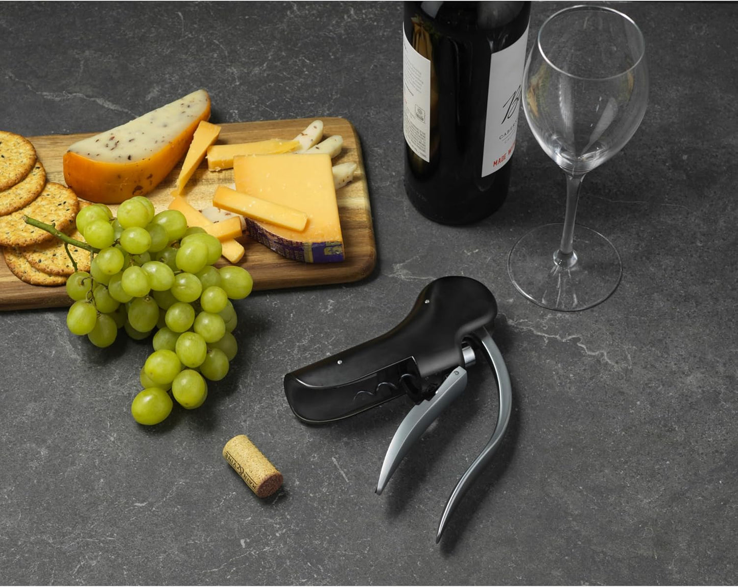 GoodCook Gourmet Deluxe Winged Corkscrew, Stainless Steel Worm, Universal Fit For All Cork Sizes