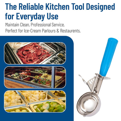 Carlisle FoodService Products 60300-30 Stainless Steel Portion Control Disher Scoop, 1.3 oz, Black, 1 Count