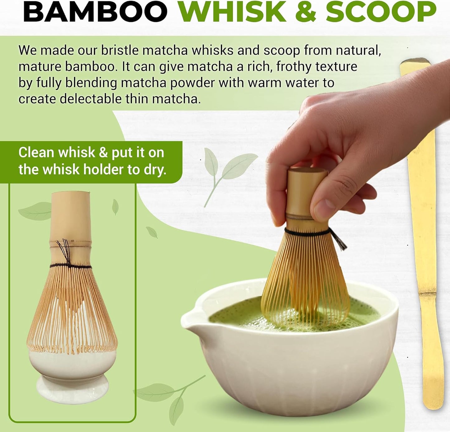 Matcha Whisk Set with Matcha Bowl - Matcha Set Included Electric Frother, Bamboo Whisk, Matcha Spoon, Bamboo Holder, Sifter, Spoon Stand (Blossom Pink)