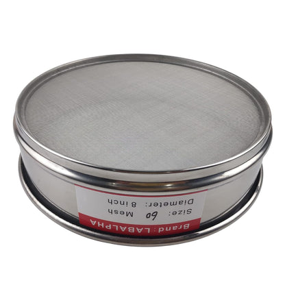 LABALPHA 120 Mesh Lab Sieves, #120 Mesh Test Sieve, 8'' Diameter, 304 Stainless Steel Wire Cloth (0.125mm)