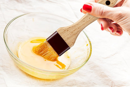 Mrs. Anderson's Baking Solid-Ferrule Natural Boar Bristles Pastry Basting Brush, 2" x 8.25"