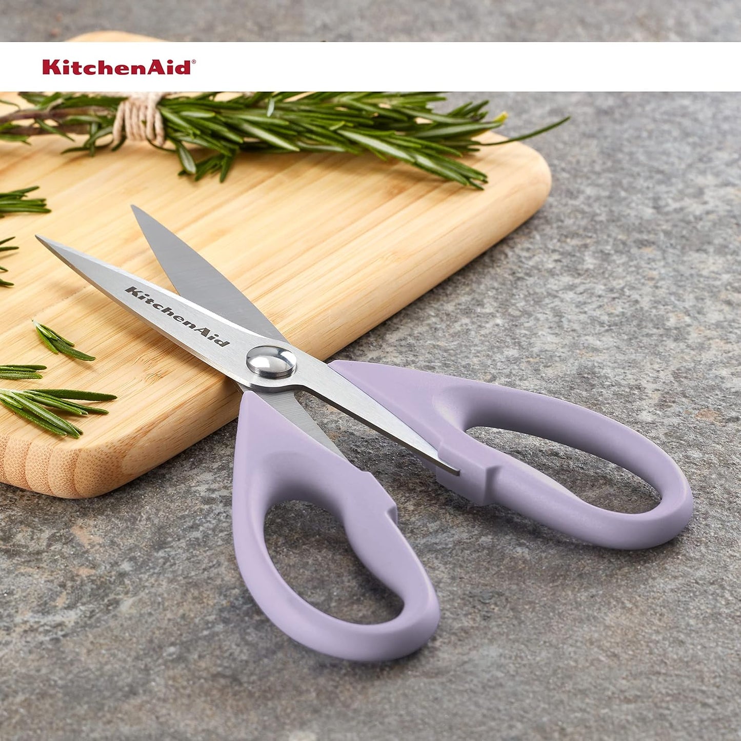 KitchenAid Multipurpose Shear Set, Versatile Scissors with Nutcracker, Bottle Opener, Ergonomic Handles with Protective Blade Covers, 2 Piece