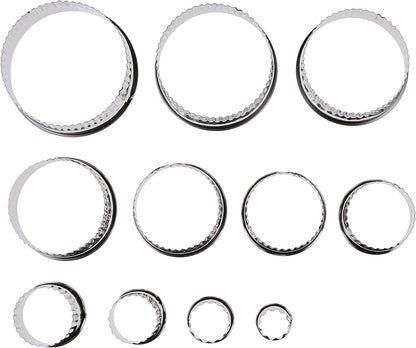 Ateco Plain Edge Round Cutters in Graduated Sizes, Stainless Steel, 11 Pc Set