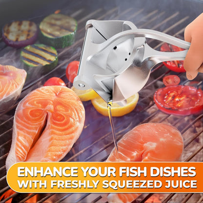 Hand Juicer Squeezer - Aluminum Manual Juicer Hand Press with Ergonomic Handle, 20 Oz Large Capacity Lemon Squeezer for Pomegranate, Orange, Lime & Citrus Fruits with Direct Pour Spout, Hand Wash Only