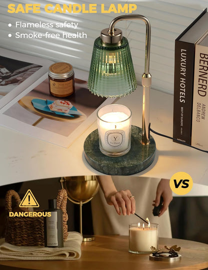 GODONLIF Candle Warmer Lamp with Timer Dimmable, Birthday Gifts for Women Mom, House Warming Gifts New Home Decor, Wax Melt Warmer for Jar Candles with 2 Bulbs