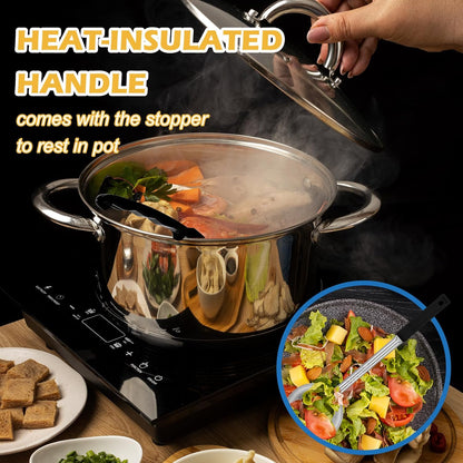 2 Pcs Dog Food Scoop Long Handled Scoops 3/4 Cup Stainless Steel Measuring Cups Portion Control Serving Spoons for Dogs Cats Birds and Rabbits Pet Food Feeding Scoop (3/4 Cup)