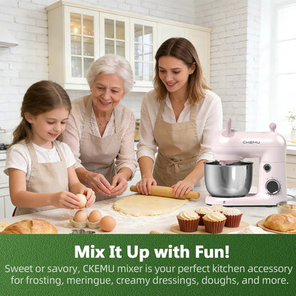 Stand Mixer, Compact & Space-Saving, Stainless Steel Bowl, Unique & Playful Design, Effcient 300W Motor, Dishwasher-Safe Attachments, SM-2549A (Black)