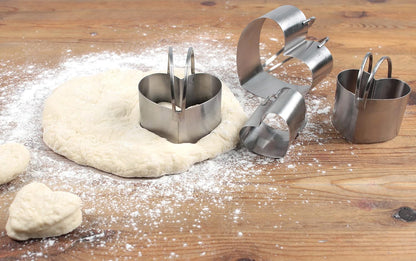 RSVP International Endurance Round Biscuit Cutters - Stainless Steel, Set of 4 | Nest for Easy Storage | For Cutting Thick or Thin Dough | Professional | High Handle Arch