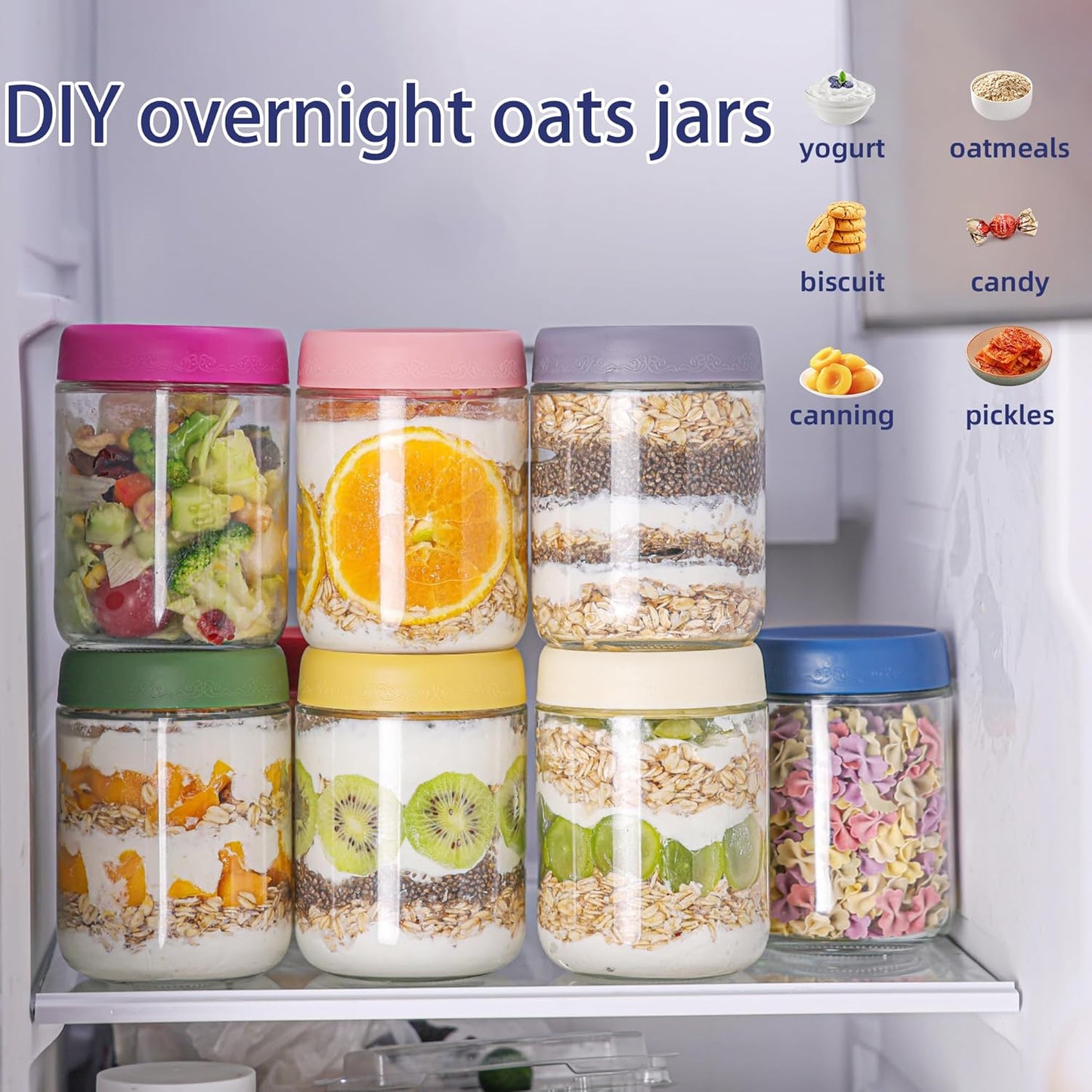 4 OZ Salad Dressing Jar 8 Pack, Airtight Leakproof Bulk Small Glass Sauce Jar with Lids, Reusable for Lunch Box, Bento, Travel & Meal Prep(4 OZ-8Pack)