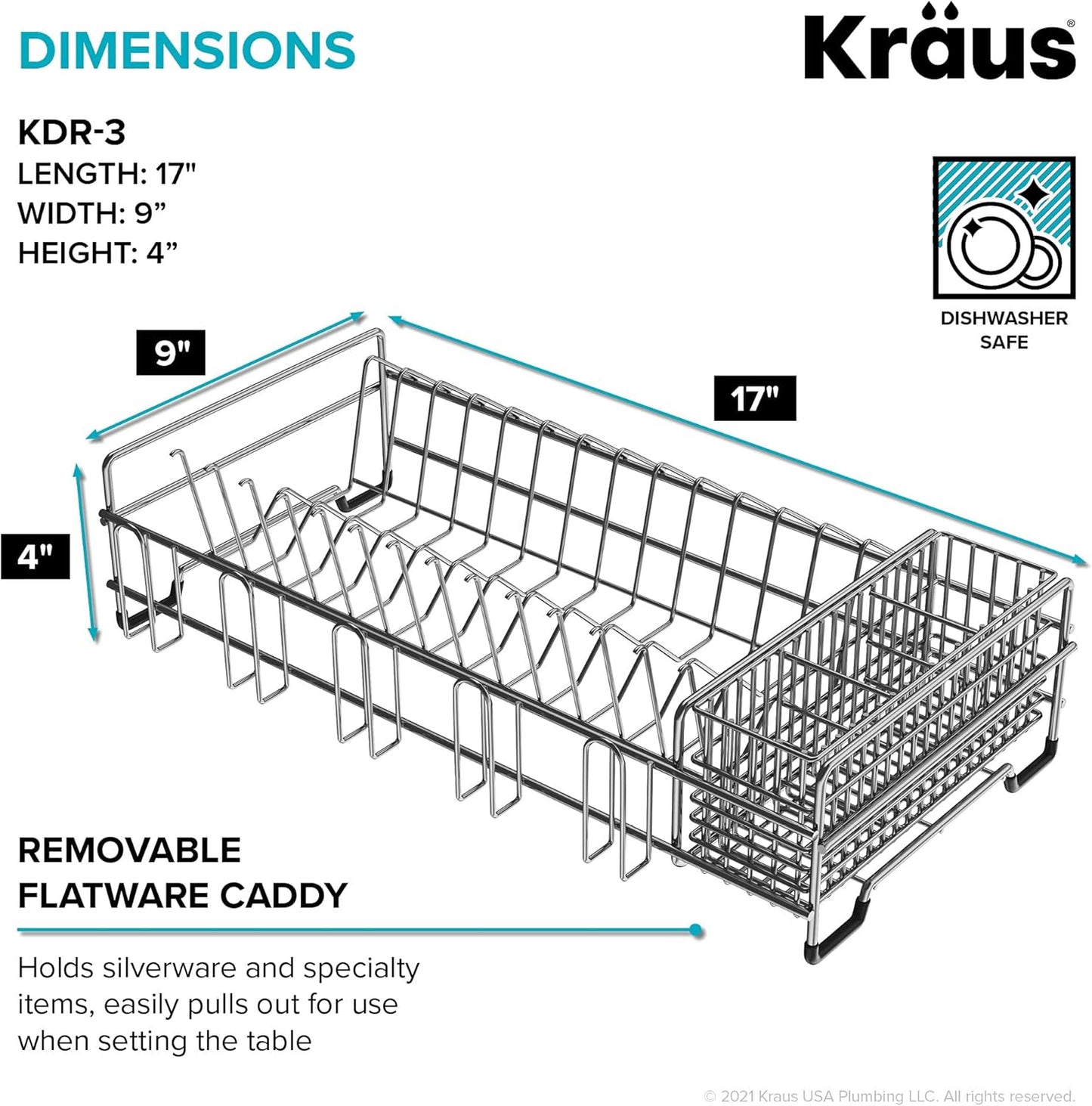 KRAUS Stainless Steel Colander for Workstation Kitchen Sink, CS-6