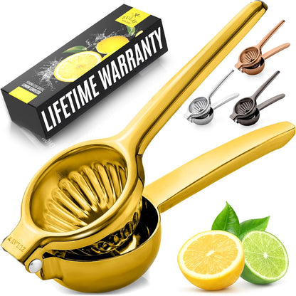 Lemon Squeezer Stainless Steel with Premium Quality Heavy Duty Solid Metal Squeezer Bowl - Large Manual Citrus Press Juicer and Lime Squeezer Stainless Steel - by Zulay Kitchen