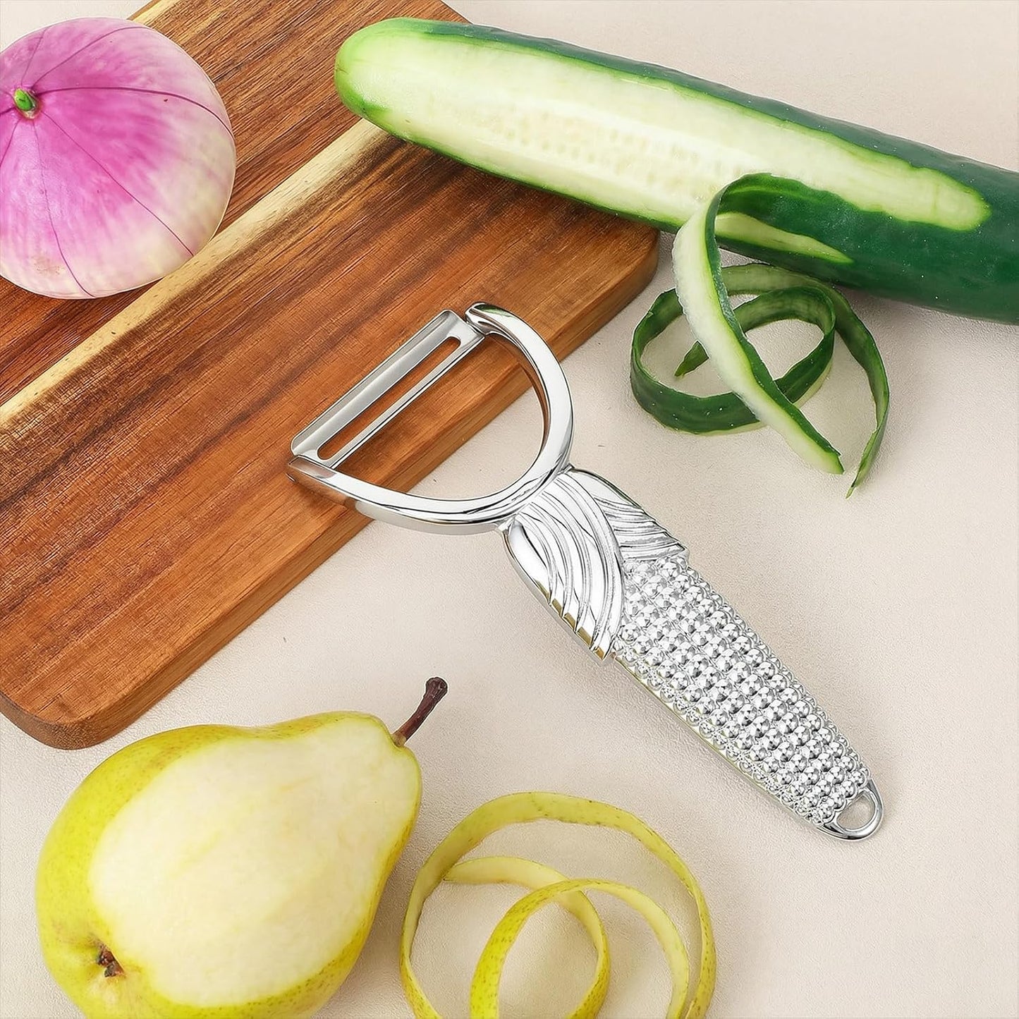 Vegetable Peeler - Stainless Steel Swivel Blade Fruit Peeler - Ergonomic Non-Slip Handle Veggie Peelers for Fruits And Vegetables