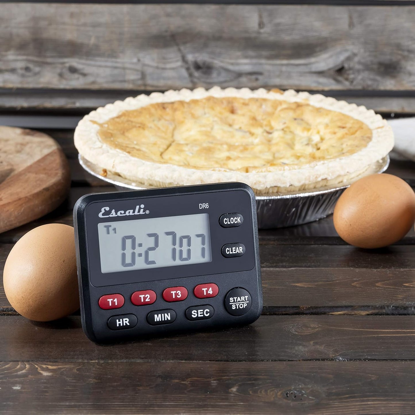 Escali Extra Loud Display Digital Kitchen Timer with Clock Mode, Recall Timer Magnetic Back