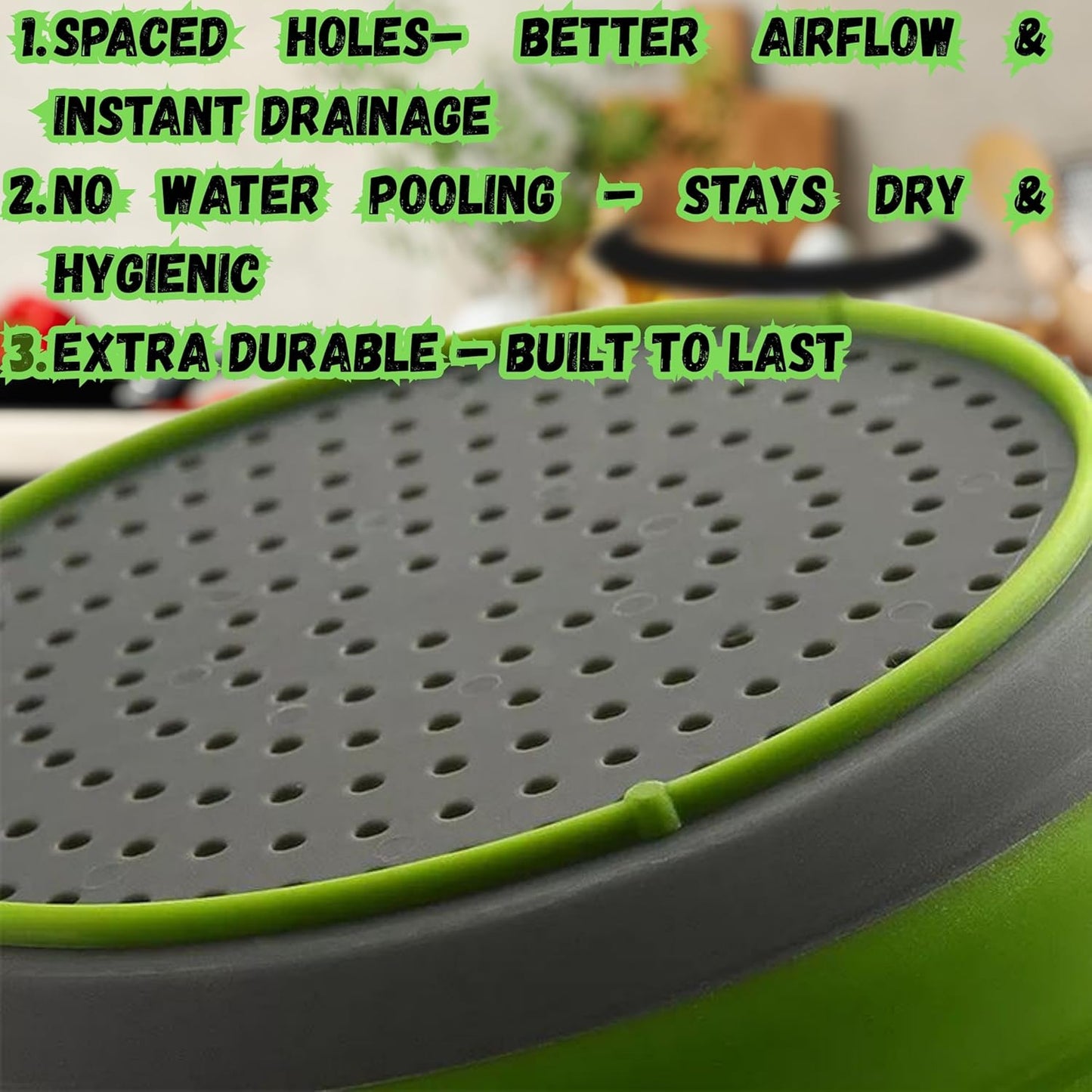 Collapsible Colander Set of 2, Foldable Silicone Pasta Strainer with Handles, 2 Pack Space Saving Kitchen Colander for Fruits,Space Saving Pasta Strainer Basket for Fruits & Vegetables