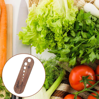 Elegaperma Herb's Stripper Tool, Ergonomic Pottery Herb's Stripping Bowl Design with Multi-Holes, Wooden Herb's Stripper for Cilantro, Mint Leaves and Kitchen Preparation