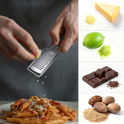 Lemon Zester, Mini Cheese Grater with Handle, 1.8"W x 5.8"L