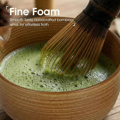Matcha Whisk Set, 7-Piece Matcha Kit with Ceramic Bowl, Bamboo Whisk, Scoop, Sifter, Holder & Bamboo Mat – Premium Matcha Tea Set for Beginners & Matcha Lovers, Gift Ready