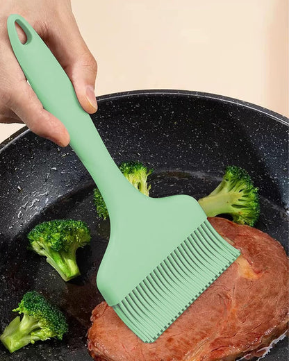 2Pcs Silicone Basting Pastry Brush - Heat Resistant Cooking Brushes Food Brush for Oil, Sauce, BBQ, Baking Outdoor Grill Dishwasher Safe – Green