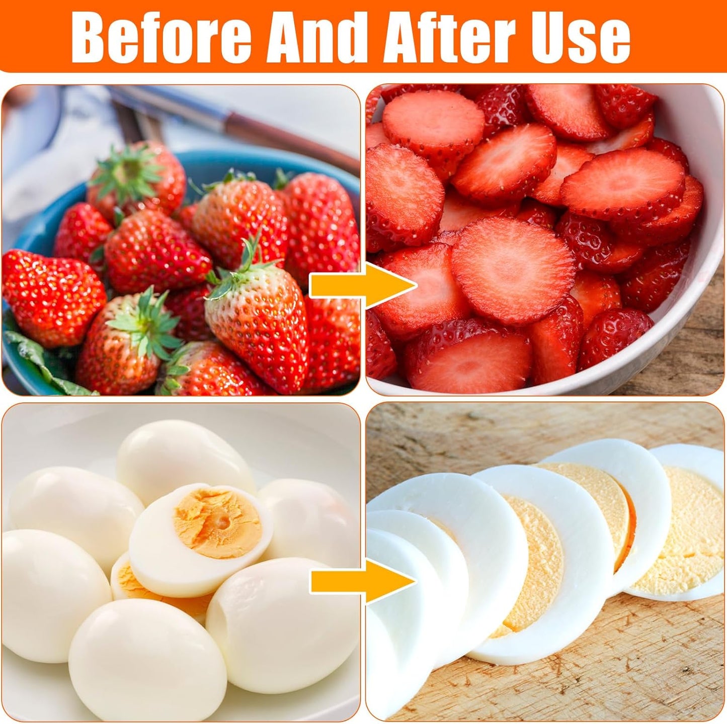 Cup Slicer Fruit, Fast Stainless Steel Vegetable Slicer Portable Strawberry Cutter with Cleaning Brush Handheld Slicing Tool Kitchen Cutting Gadget for Banana Egg Salad