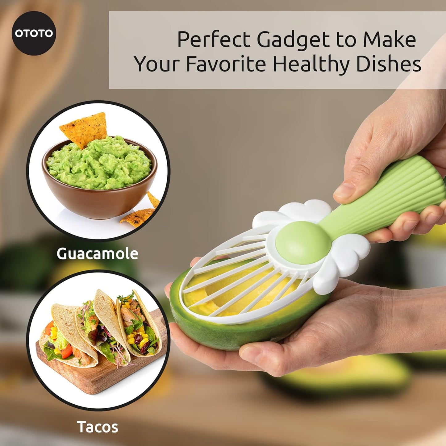 OTOTO Avocado Slicer - Cool Kitchen Gadget, Funny Gift, Fruit Slicer