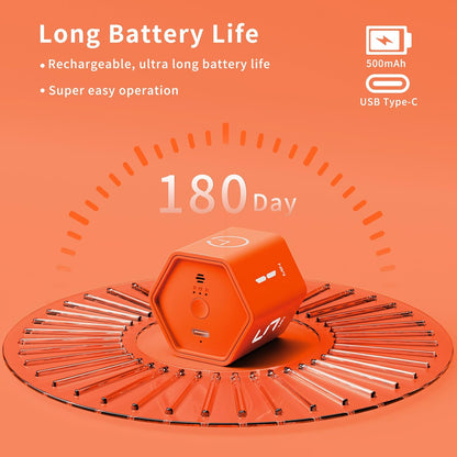 Productivity Timer 1, 5, 10, 30, 60 Minutes Preset, Desk Cube Timer with Gravity Sensor/Mute/Vibration for ADHD, Work, Study, Kitchen, Back to School (Wood Grain)