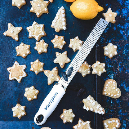 Premium Classic Series Zester - Pomegranate Red | Lemon Zester tool, Hard Cheese & Vegetable Grater | For Citrus, Parmesan Cheese, Garlic, Ginger, Nutmeg | Fine Stainless Steel Blade, Made in USA