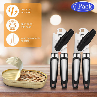 Gisafai 20 Pcs Manual Can Opener Bulk with Sharp Blade Smooth Edge Multifunctional Kitchen Gadget Handheld Openers Large Handheld Knob Can and Bottle Animals for Dorm Kitchen Essentials Gifts