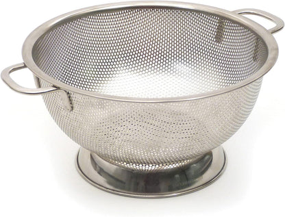 RSVP International Endurance Kitchen Collection Colander Strainer, Mini, Pierced Stainless Steel