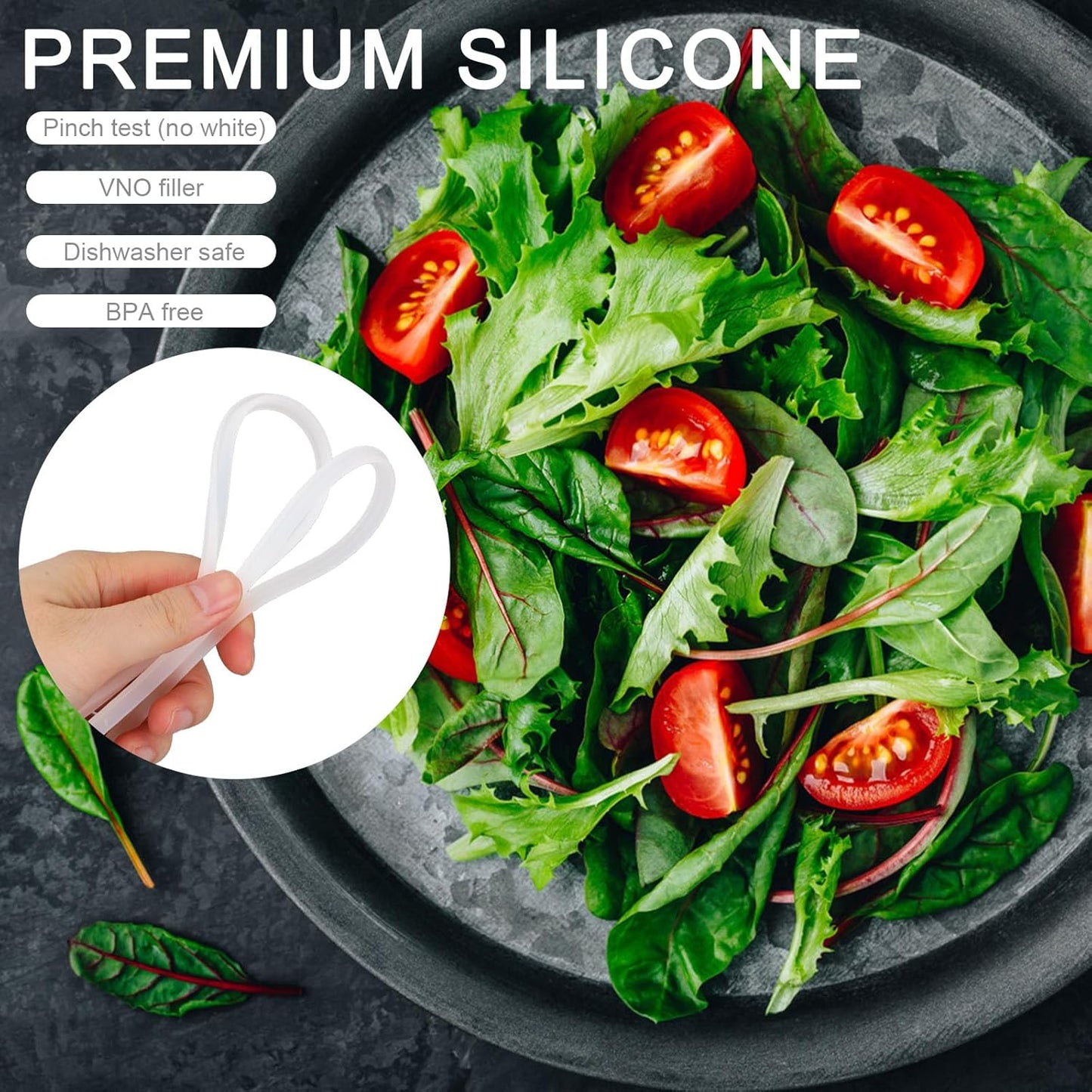 2 Pcs Salad Spinner Gaskets, Silicone BPA Free Replacement Gaskets Compatible with OXO Good Grips Salad Spinner Fruit Washer Vegetable Cleaner