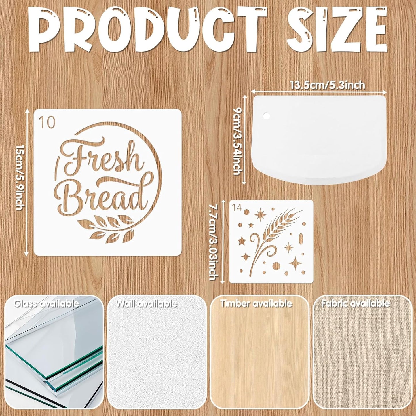 30Pcs Handmade Bread Template with Food Dough Scraper, Sourdough Stencils for Bread Sourdough Design Tools Cookie Stencil Holder, Diverse Patterns for Pie Decorating or Cookie Cake