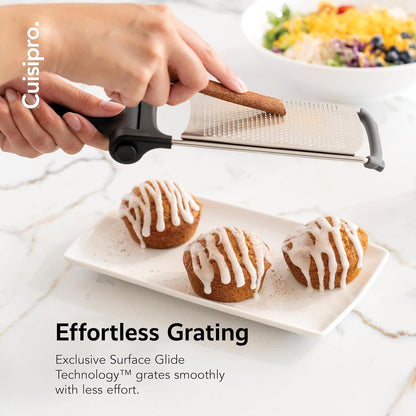 CUISIPRO Surface Glide Technology Stainless Steel Folding Handle Grater, Coarse