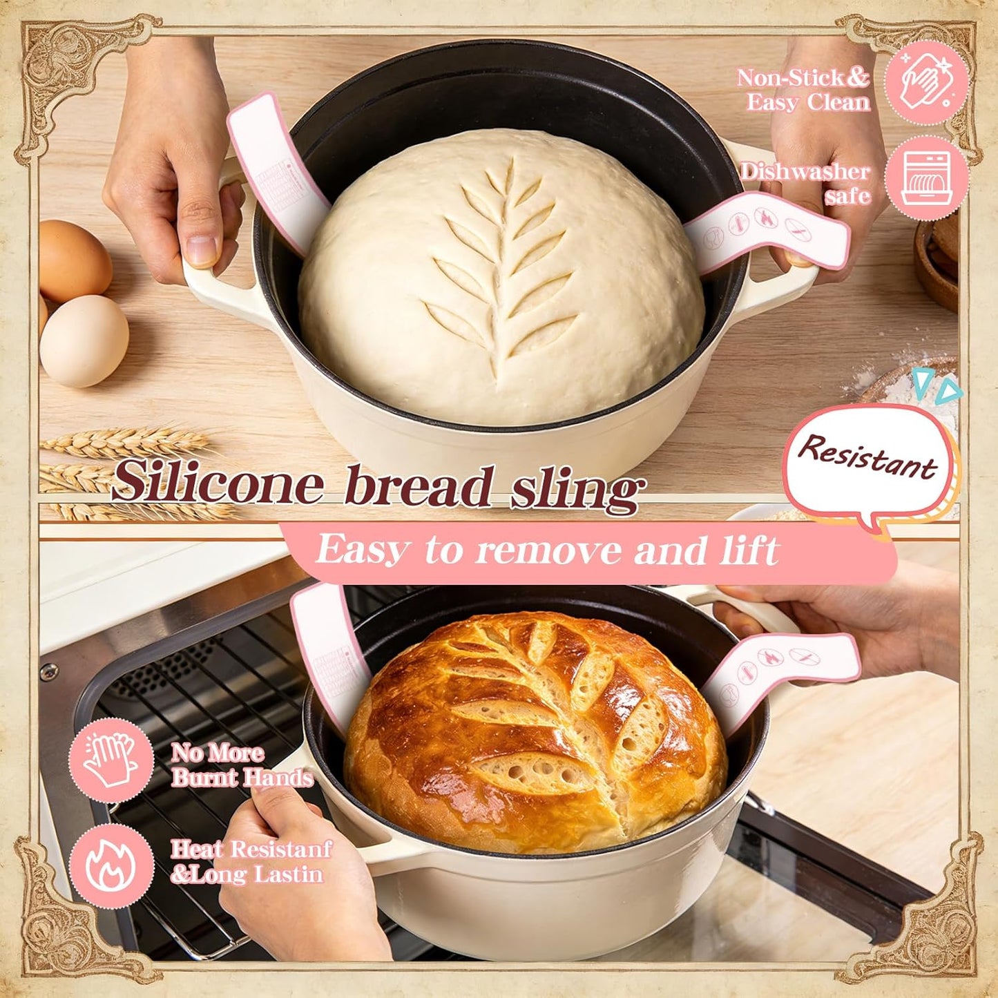 Sourdough Starter Kit for Beginners – Complete Sourdough Kit with Banneton Basket, Bread Lame with Blades, Starter Jar, Bread Stencil, Dough Scraper & Recipe Guide – Sourdough Bread Making Kit