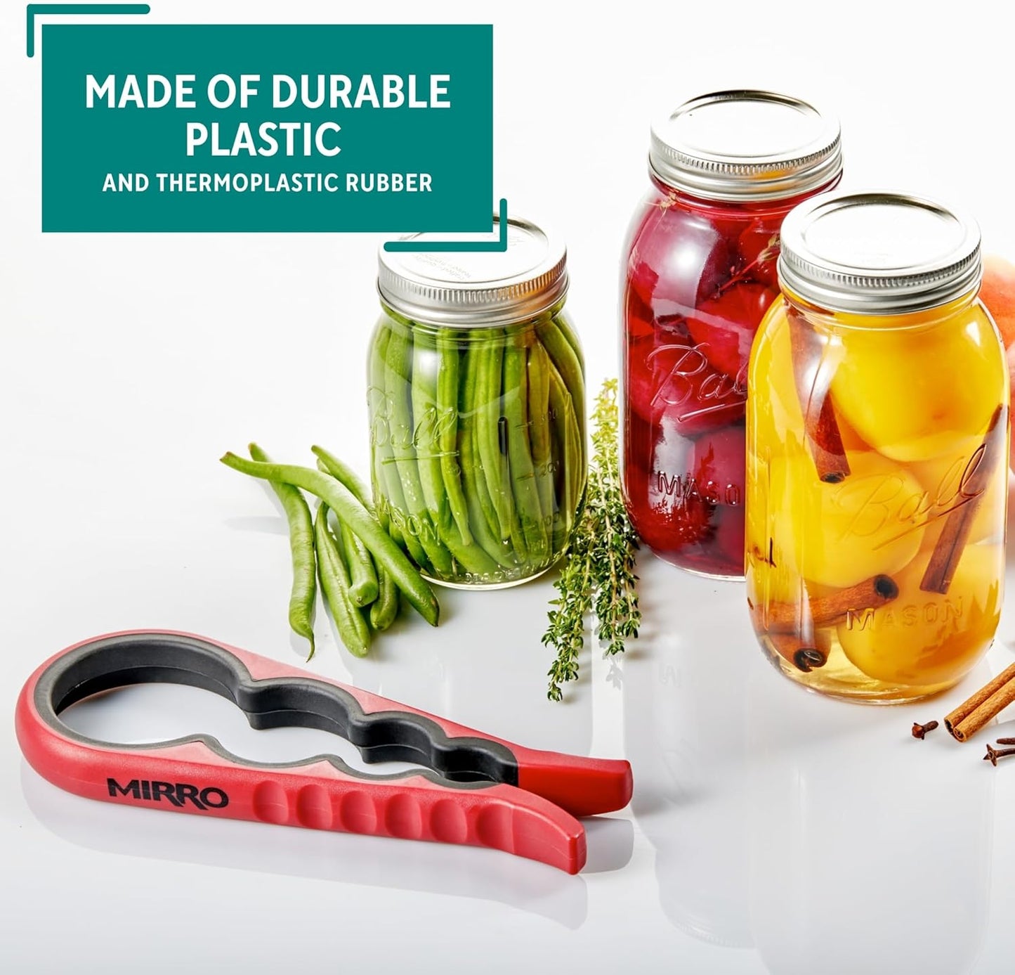 MIRRO Canning Jar Opener, Red