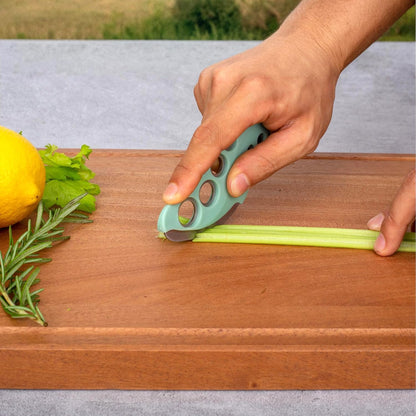 Herb Stripper, 9 holes Stainless Steel Kitchen Herbs Leaf Stripping Tool, Metal Herb Peeler for Kale, Chard, Collard Greens, Thyme, Basil, Rosemary
