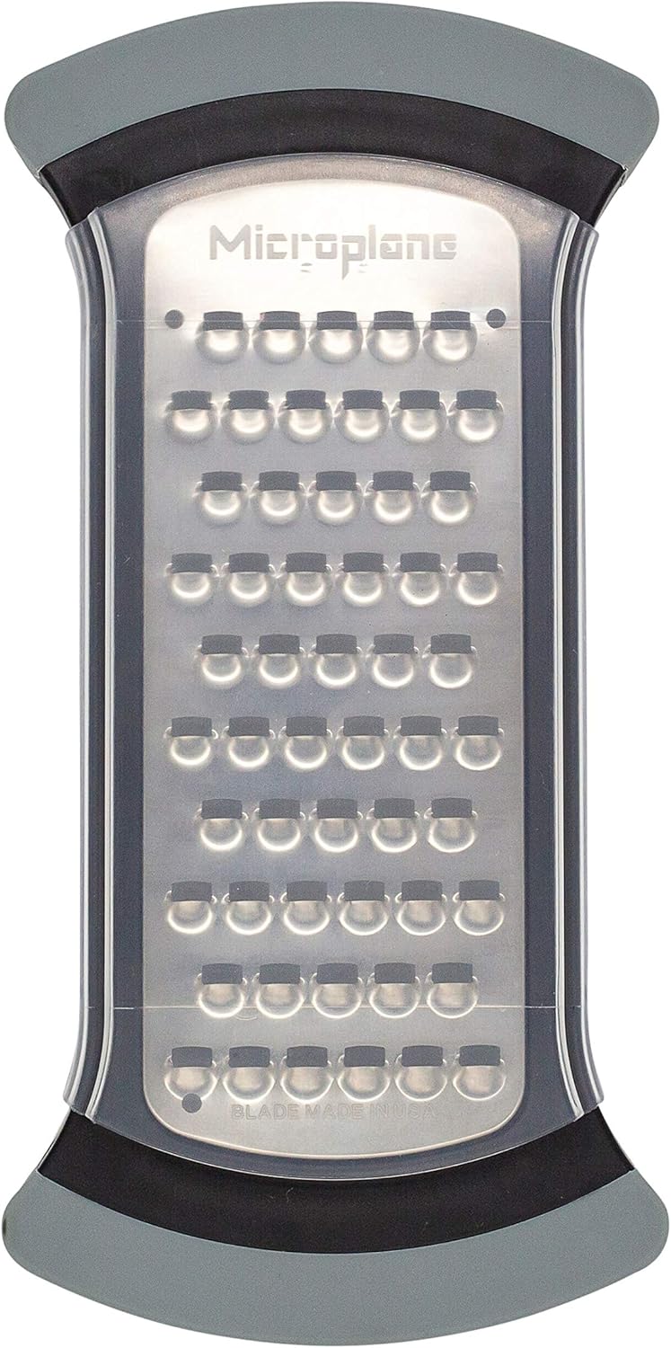 Microplane Mixing Bowl Grater - Extra Coarse Grater for Cauliflower Rice - Purist Blue