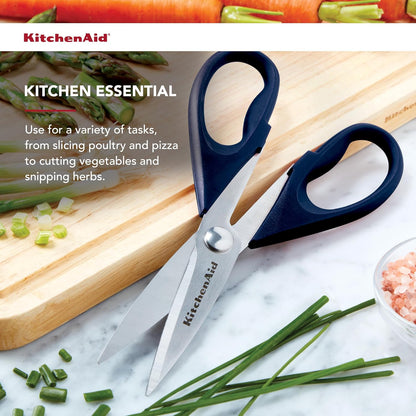 KitchenAid Multipurpose Shear Set, Versatile Scissors with Nutcracker, Bottle Opener, Ergonomic Handles with Protective Blade Covers, 2 Piece