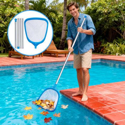 TidyMister Hot Tub Skimmer Spa Net with 12'' Aluminum Pole Ultra Fine Mesh Net Handy Leaf Skimmer for Small Above Ground Pools Pick Up Fine Debris Lightweight Net
