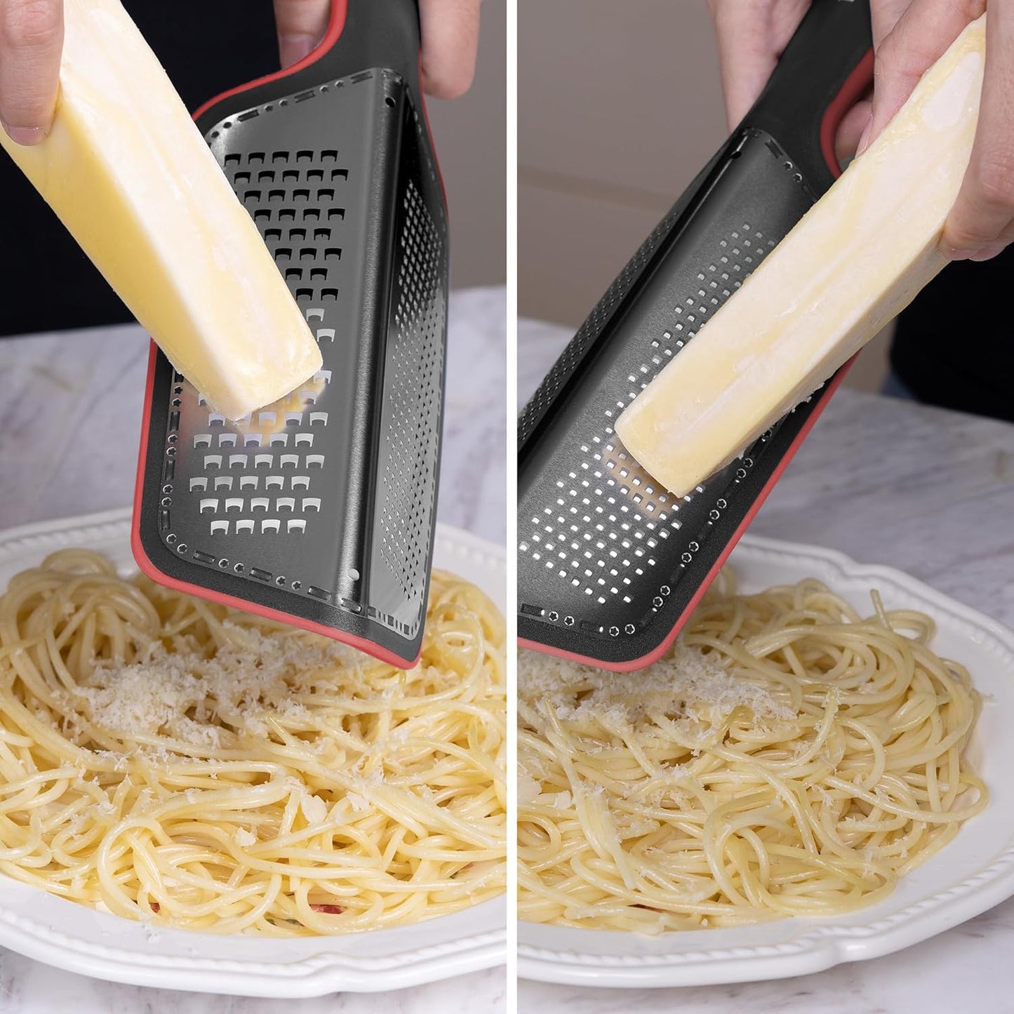 Cohesion Zester Grater Double-sided Graters for Kitchen - Kitchen Lemon Zester Tool for Cheese, Citrus, Garlic, Ginger, Nutmeg, Chocolate, Fruits, Vegetables with Sharp Premium Stainless Steel - Blue